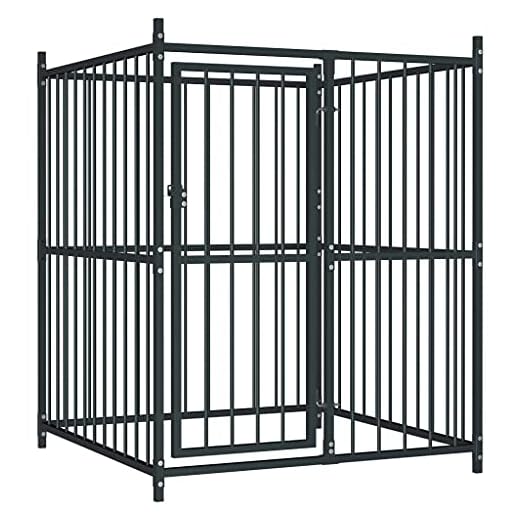 vidaXL Chenil Extérieur pour Chiens Enclos Chiots Animaux Extérieur Durable