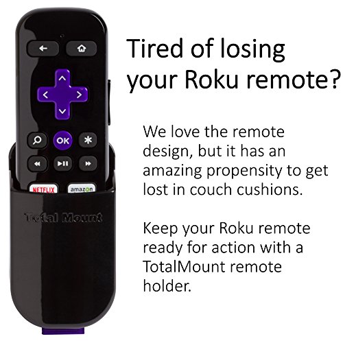 TotalMount Roku Mounting Shelf and Remote Holder (Compatible with Roku 3, Roku 2, and Roku 1)