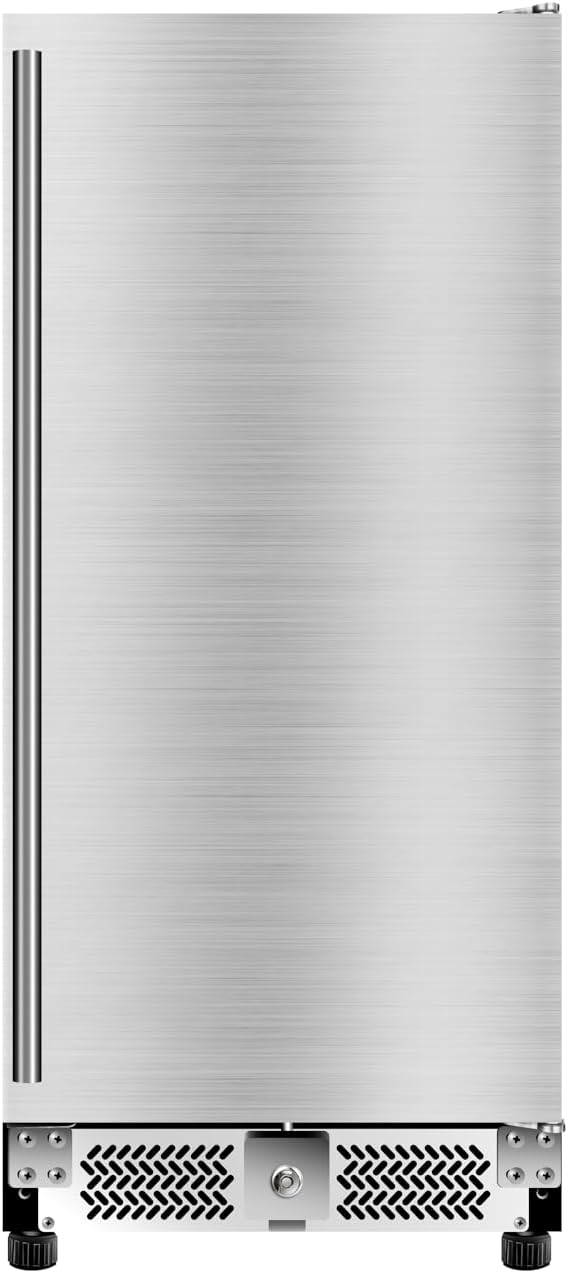 15 inch Outdoor Beverage Refrigerator, Under Counter fridge, 120 Cans Outdoor Wine Cooler with Stainless Steel Finish for Beer, Soda, Freestanding Small Drink Cooler