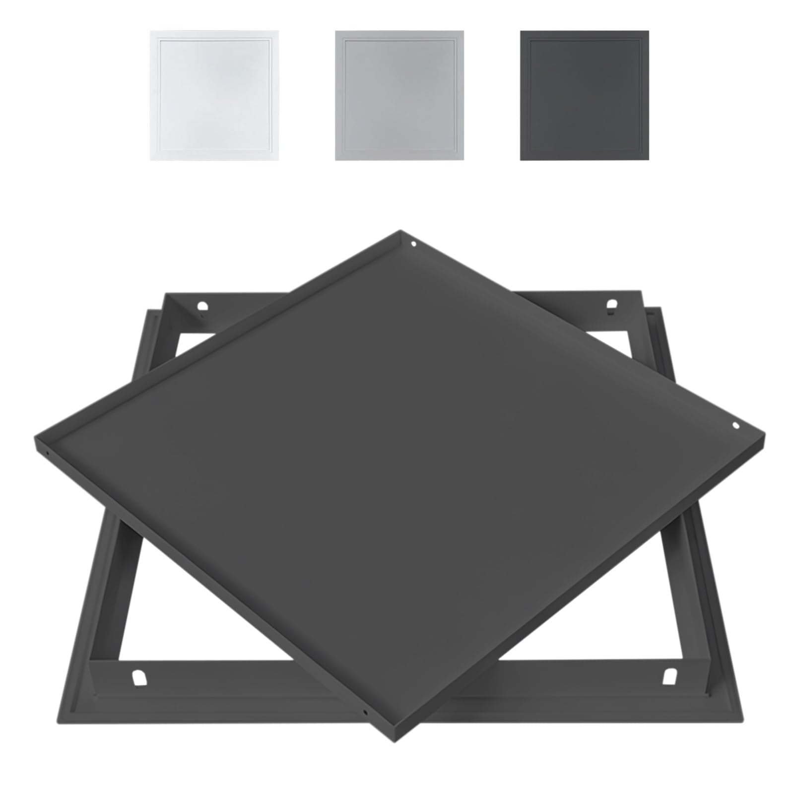 Panneau d'accès au plafond en métal avec cadre aluminium blanc