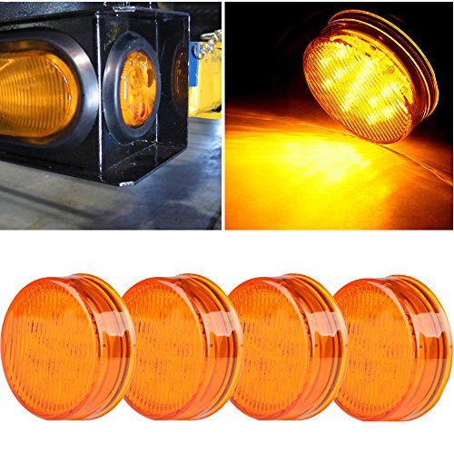 Luces LED laterales amarillas redondas para remolque 2.5" (4 pcs) miniatura 3