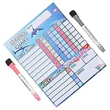 SAFIGLE 家用ご褒美チャート 便利な子供用行動カレンダー 漫画風設計で冷蔵庫に貼れる 男の子女の子と一緒に楽しく習慣づけ