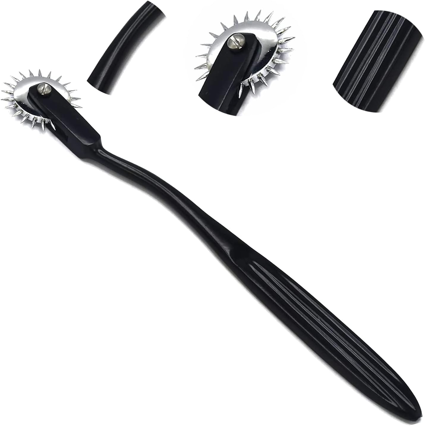 OdontoMed2011OdontoMed2011 Wartenberg Pinwheel Stainless Steel Diagnostic Instrument Pin Wheel. Single Head - Strong Pinwheel, Black Color (1 Head Pinwheel)