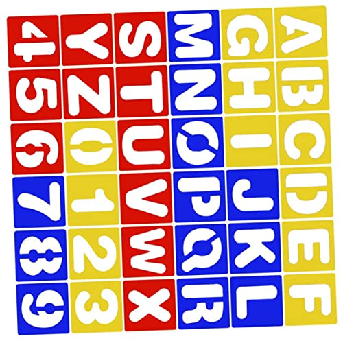 Homoyoyo 1Juego Plantillas De Letras y Números Reutilizables Para Pintura DIY Letras Números Material Para Manualidades y Decoración Aleatorios