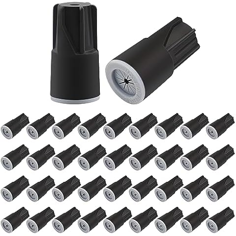 YHNTGB 36 PCS Waterproof Wire Nut Connectors Outdoor Electrical Connector Cable Terminal Twist Nuts Cap for Wet Location Installation Outdoor Lights Irrigation Valves (Black) Cover