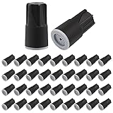 YHNTGB 36 PCS Waterproof Wire Connectors Outdoor Electrical Cable Terminal Twist Nuts Cap for Wet Location Installation Lights Irrigation Valves Black
