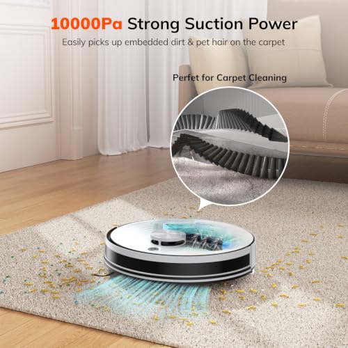Image of ILIFE A30 Pro Robot Vacuum and Mop,10000Pa Max Suction | 60 Days Self Emptying, LiDAR Navigation, 150 Min Max, App, Remote & Voice Control, Ideal for Hard Floors, Carpet & Pet Hair