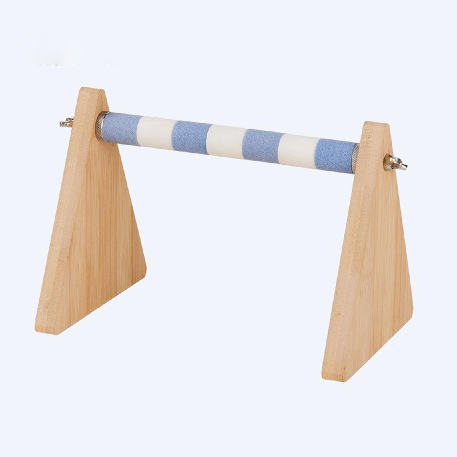 Milageto Tisch-Vogelstange, Desktop-Vogelständer, Schleifklaue, Vogeltrainingsständer, Vogelspielständer für, Finken, Kakadus, Lovebird, Blau Weiß 20mm
