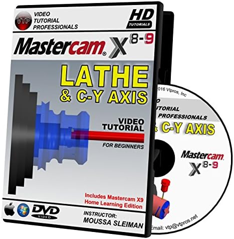 Mastercam X8-X9 LATHE & C-Y AXIS Video Tutorial HD DVD