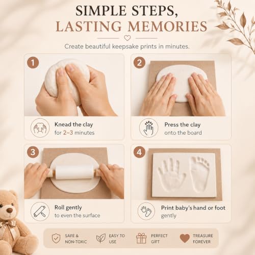 Image of Ekhasa Nostrae Baby Hand Print & Footprint Keepsake Photo Frame