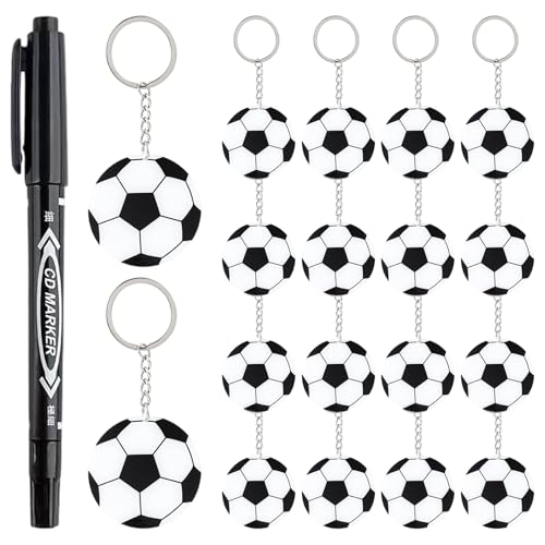 18 Pcs Soccer Keychain Soccer Gifts Bulk Acrylic Keychains with