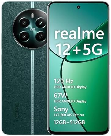 Smartphone Realme 12+ 5G 12 GB de RAM/512 GB, /Tela 6.67"/120Hz U...