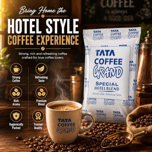 Image of Pink Delight Tata Coffee Grand| Strong Coffee| Super Saver Pack| 200 Gm Each| Pack Of 2| 400 Gm, Powder, Packet