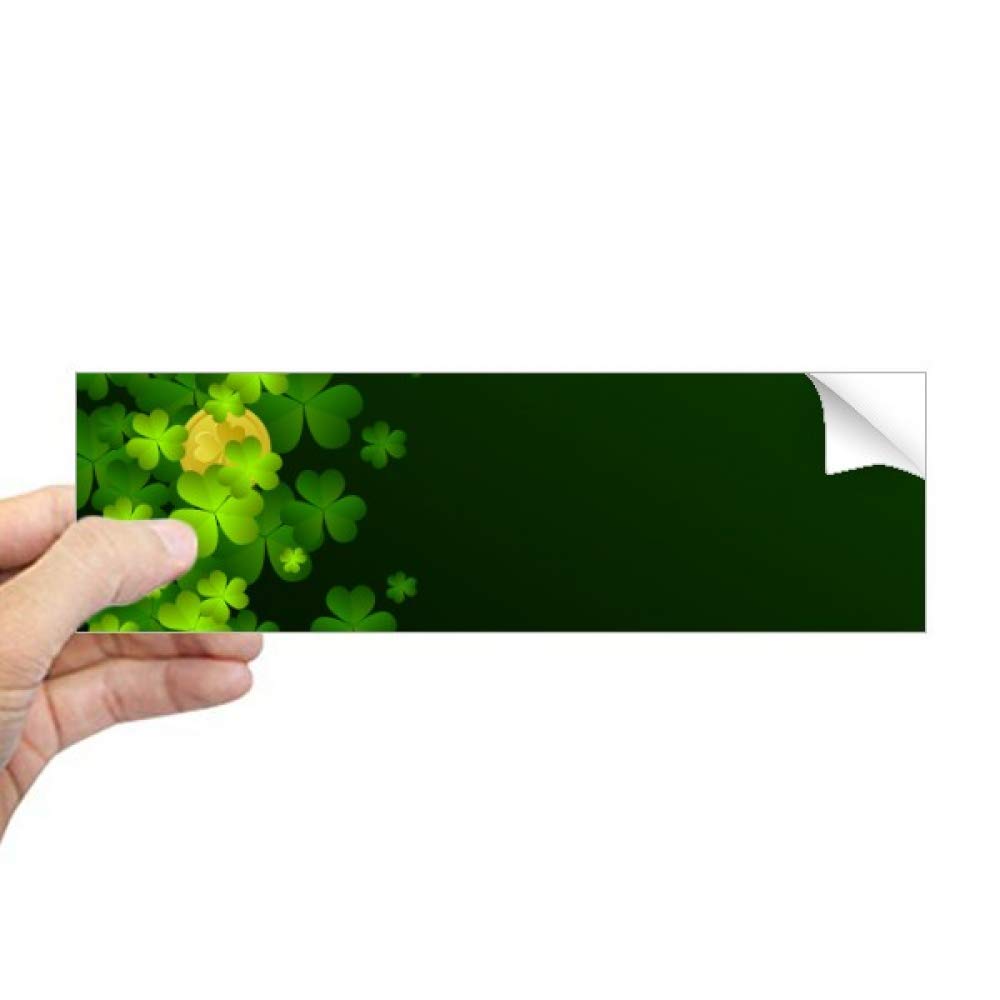 Autocollant trèfle fenêtre facile à poser décoration dorée pour la Saint-Patrick