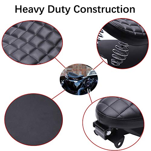 Black Driver Rider Solo Seat Compatible With Sportster 883 1200 72 48 1983-2003 Motorcycle