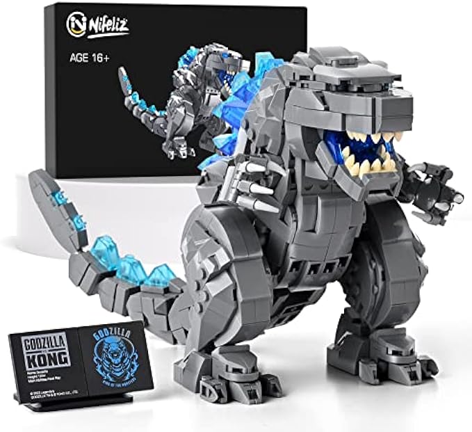 Nifeliz Gvdzilla, King of Monsters Display Set, Dinosaur Model Toy for Adult Gift Giving (853 Piece)