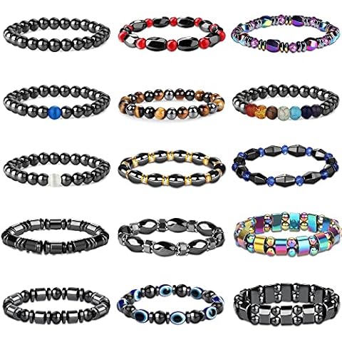 KALVICA 15 Pcs Natural Stone Bracelet Set Cover