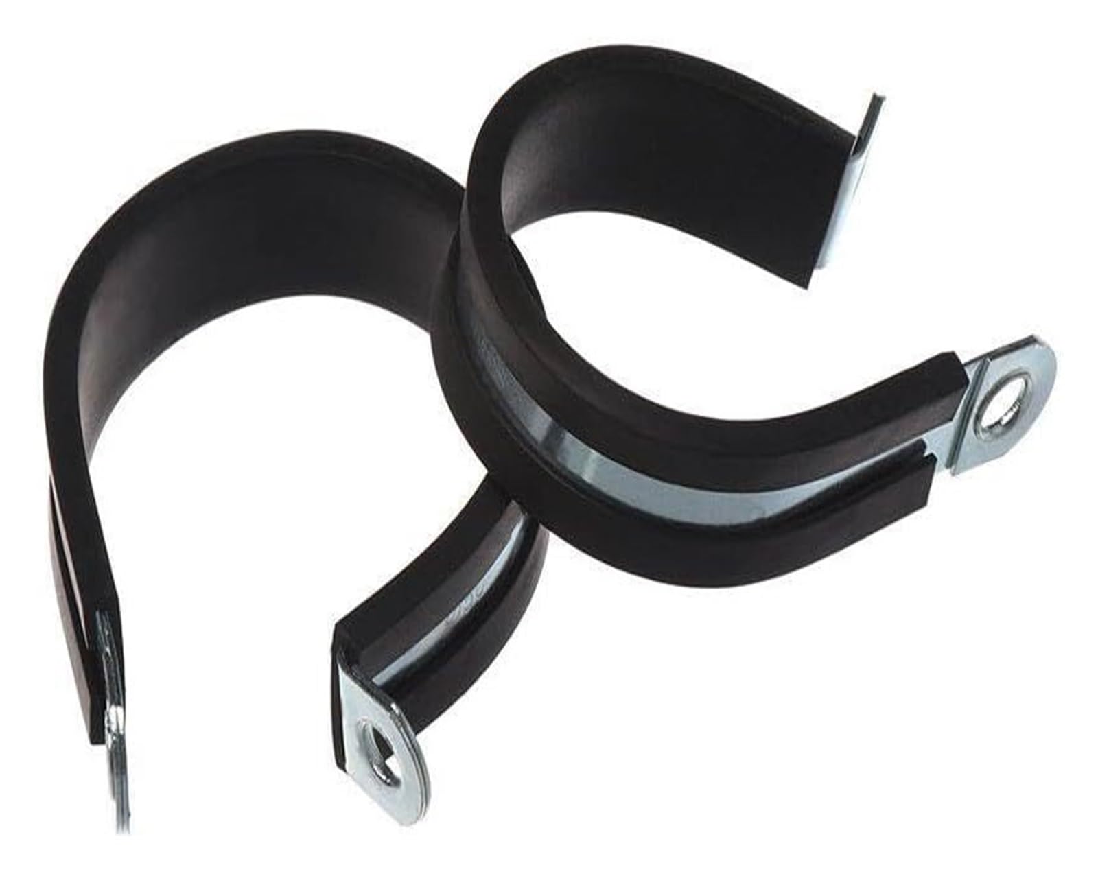 Rubber Lined P Clips, 10Pcs Rubber Lined P Clips Wiring Hose Clamp Cable Pipe Mounting Fasteners 6-50mm(8mm)