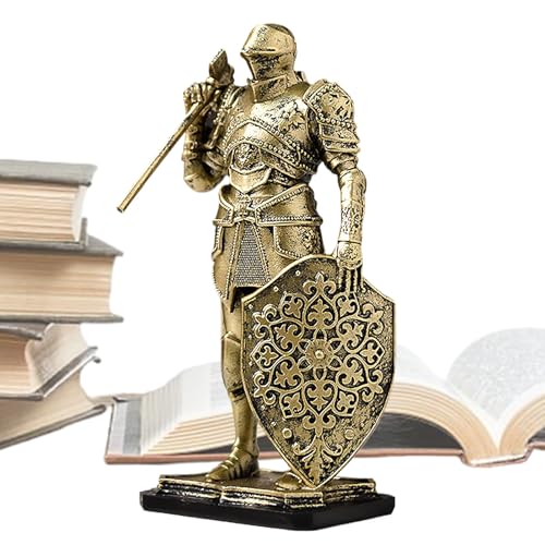 Statuettes chevalier rétro en résine Teksome au design premium - 8