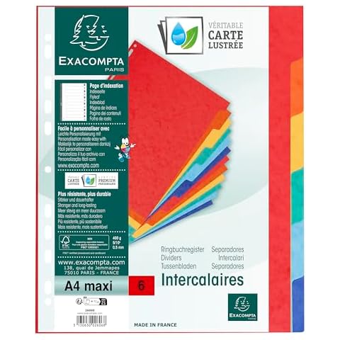 Exacompta Intercalaires 2606E 400g/m2 Cover
