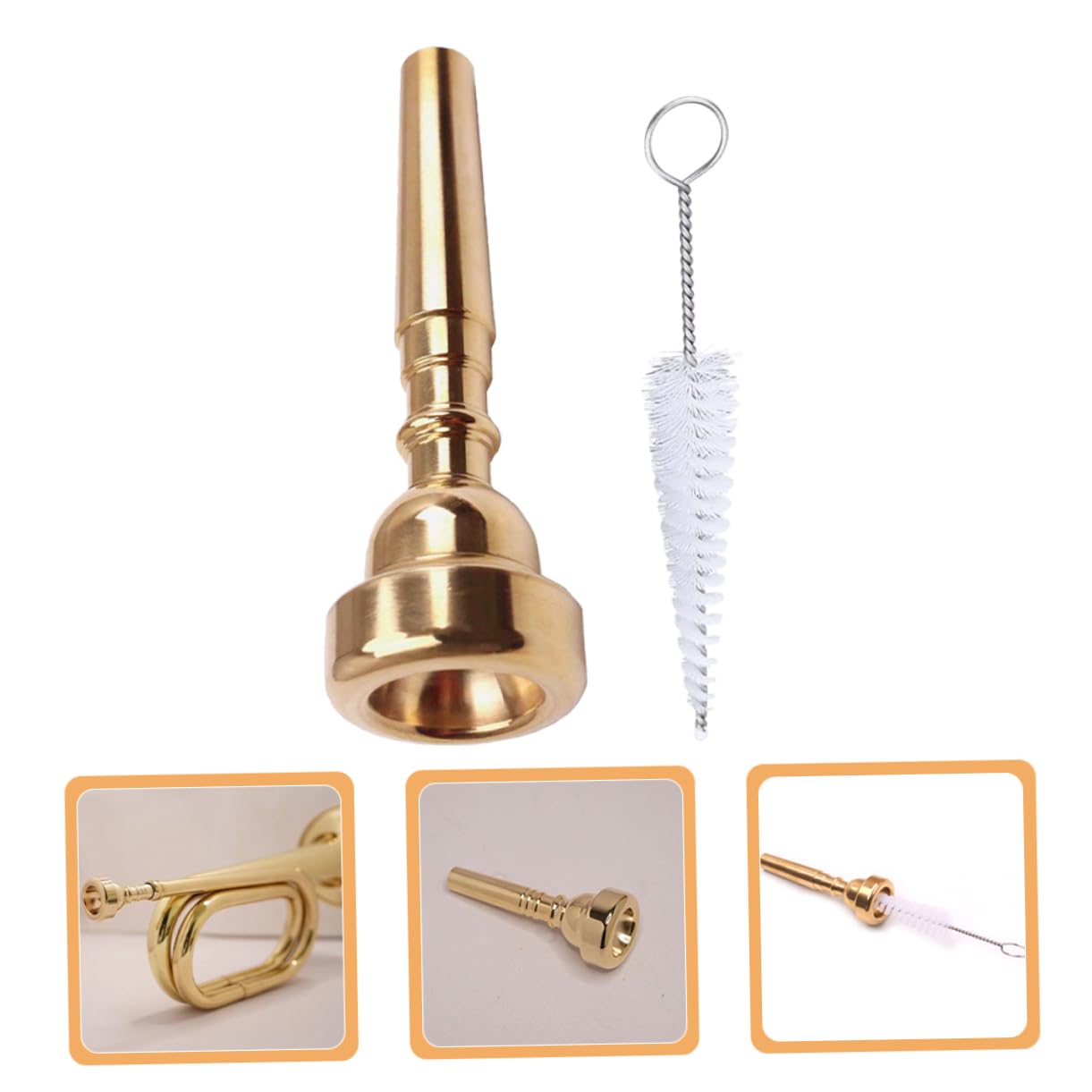 NULYLU Horn Mouthpiece Cleaning Brush Set Trumpet Replacement Parts Cleaning Tool