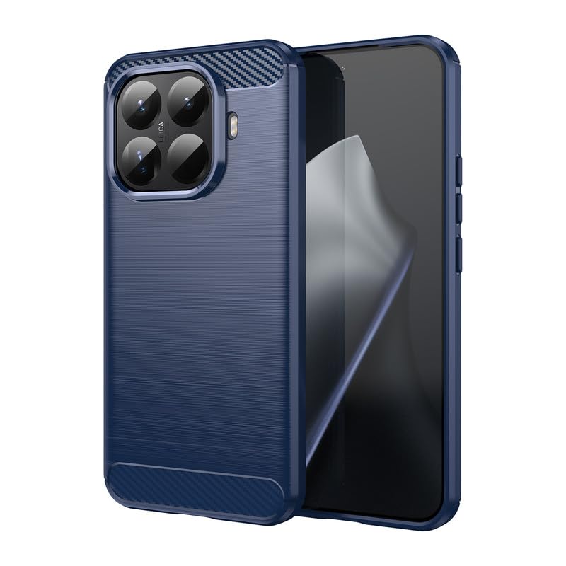 Hybrid Carbon Fiber Back Case for Xiaomi Mi 15T Pro (Blue)