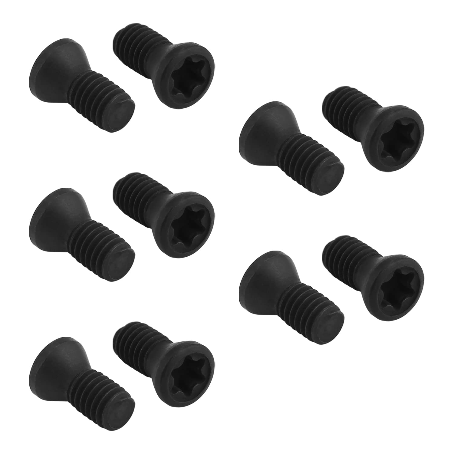 Auniwaig M3.5 x 8mm 12.9 Carbon Steel Torx Head Socket Head Cap Screws Bolt Black 10Pcs