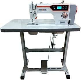 Máquina de Costura Reta Direct Drive 5500ppm com Bancada Compacta 85cm, 550W, 110V/220V, Lubrificação Automática, Tampo em Fórmica (220, Volts)