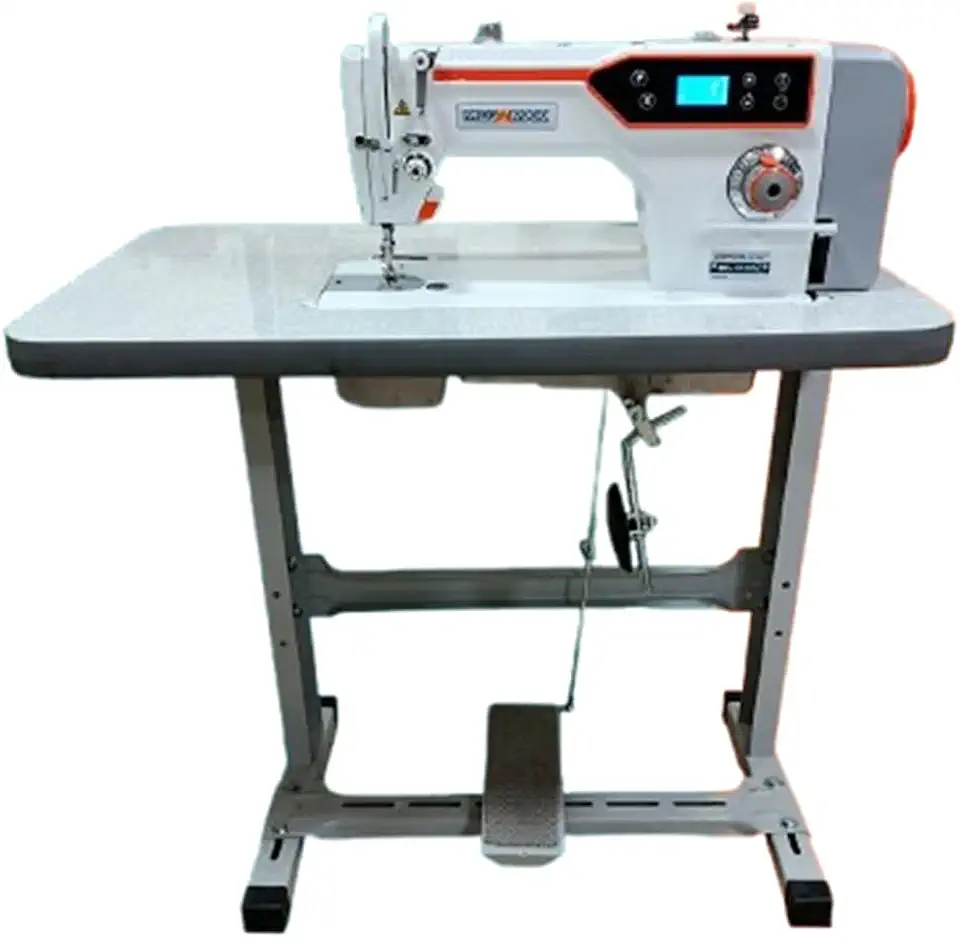 Máquina de Costura Reta Direct Drive 5500ppm com Bancada Compacta 85cm, 550W, 110V/220V, Lubrificação Automática, Tampo em Fórmica (220, Volts)