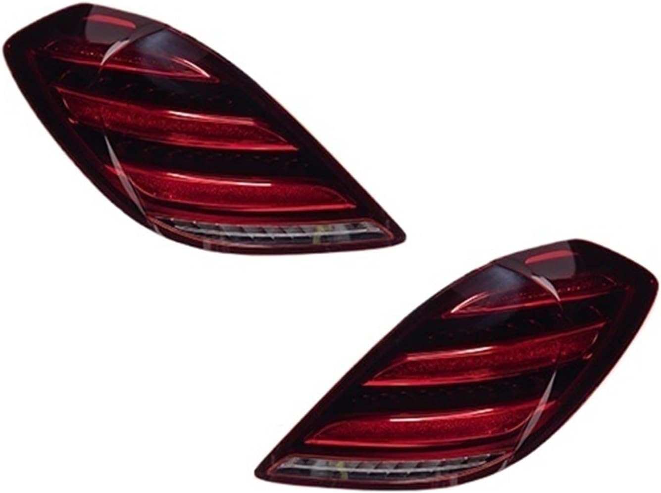 Car Taillights Compatible for Benz W222 2014-2020 Rear Lamps Dynamic Brake Light(For 18-20 Red)