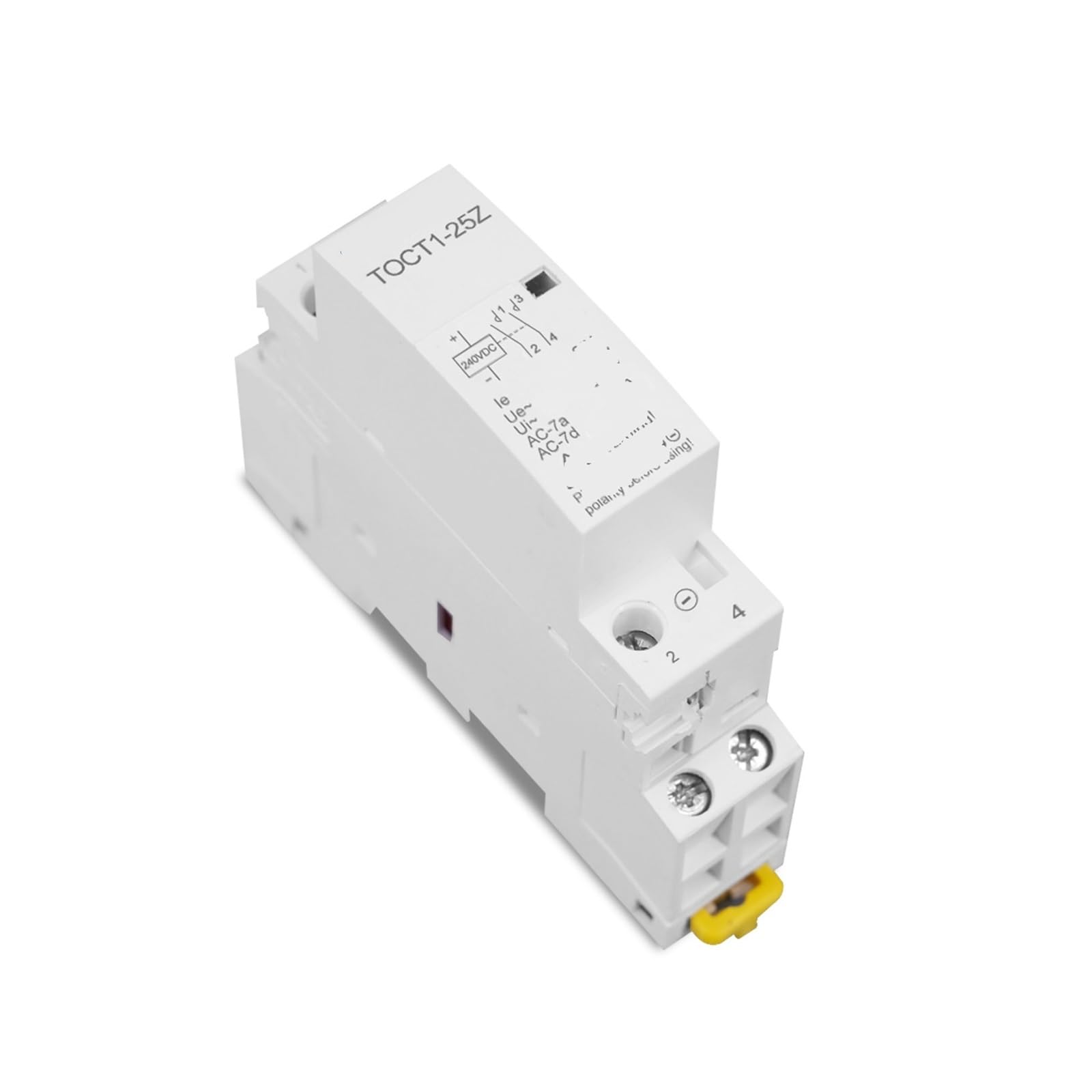 Contacteur modulaire rail DIN avec contacts 1NO 1NC et bobine 12V CC