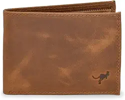 Carteira Masculina Slim Pequena Luxo Couro Legítimo Natural (Marrom-claro)