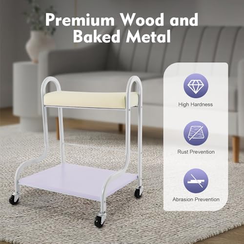 Trolley para spa de pies con reposapiés ajustable blanco miniatura 7