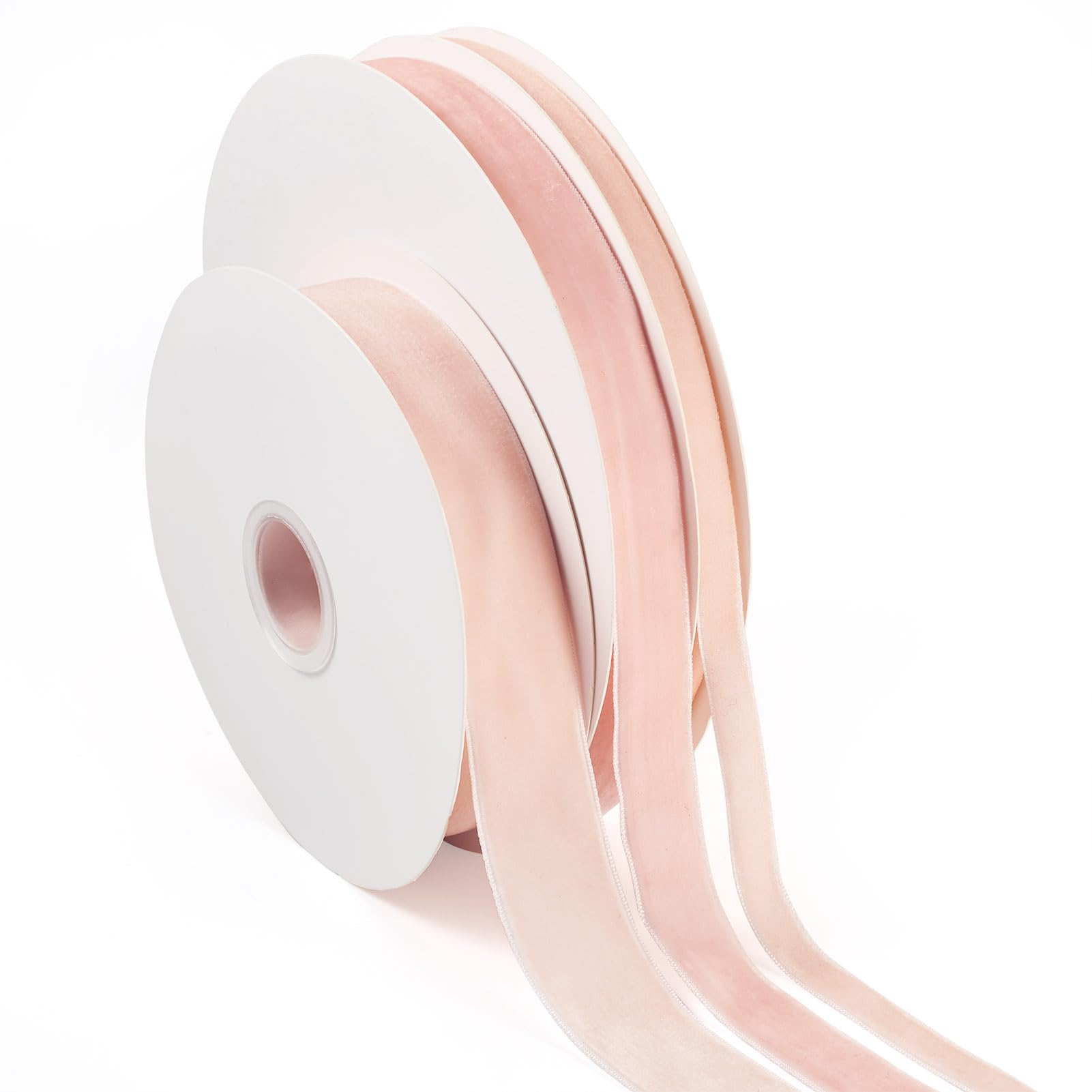 Ruban velours rose vintage pour fabrication de nœuds et bricolage