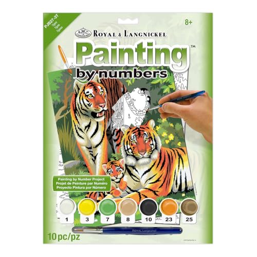 Royal & Langnickel Painting by Numbers Junior Art Activity Kit, Small, Tigers