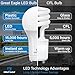 Great Eagle GU24 Led Bulb - A19 Shape, 9W (60W Equivalent), Dimmable, 5000K Daylight, UL Listed, Twist-in Light Bulb, 2 Prong Light Bulbs (4-Pack)