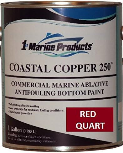 US Marine Products Coastal Copper 250 Ablative Antifouling Bottom Paint RED Quart