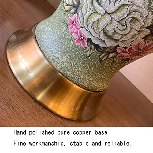 Lámpara de mesa cerámica con pantalla de lino beige miniatura 6