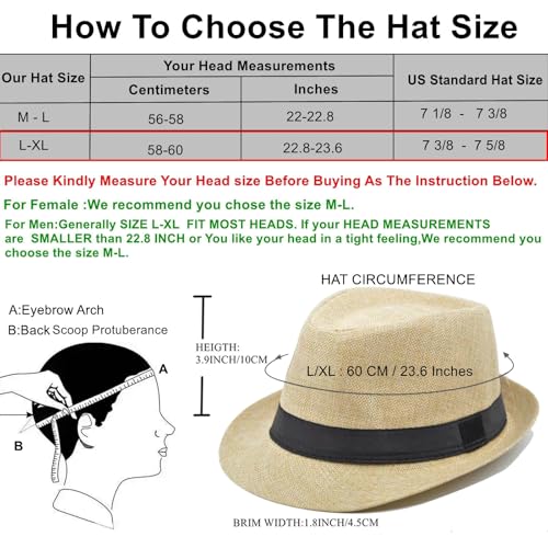 Image of 5 Pack Bulk Cuban Fedora Sun Hats Men with Adjustable Strap, Short Brim 1920s Unisex Party Costume Hats Women.