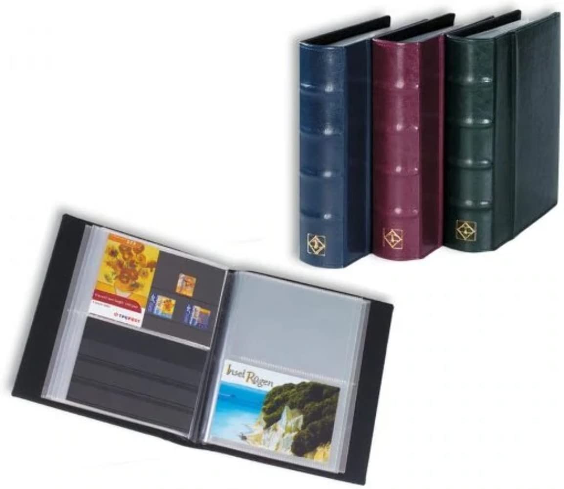 Leuchtturm 338284 Postcard Album CL - Collector's album with 50 transparent sleeves - red