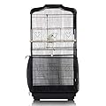 ASOCEA Bird Cage Seed Catcher Parrot Cage Mesh Skirt Universal Birdcage Cover Birdseed Nylon Net Guard extra large - Black (Not Include Birdcage)