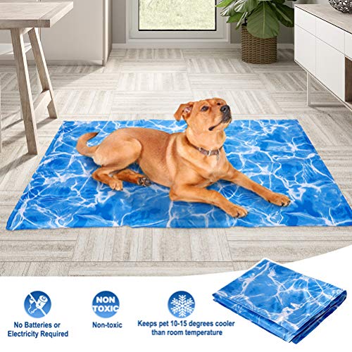 Dog Cooling Mat Large 90x60cm - Pet Gel Self-Cooling Pad for Summer Sleeping Bad Kennel Crate, Keep Pets Cool for All Ages Dogs - Image 4