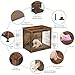DWANTON Dog Crate Furniture with Cushion, Wooden Kennel Table with Double Doors, Indoor Dog House, Small/Medium/Large/Extra Large Size, 27.2