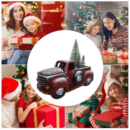Camión de Navidad decorativo nostálgico para revivir tradiciones en casa 4