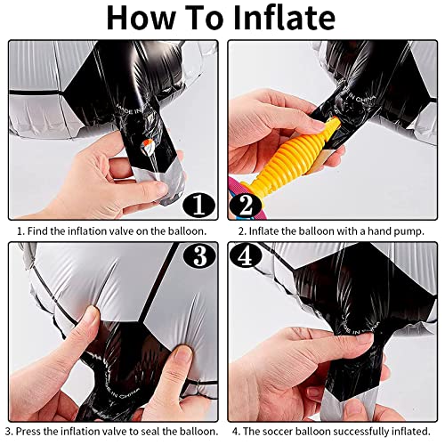 Soccer Party Balloons Set, 32 Inch Champion Trophy Mylar Foil Balloon And Football Helium Foil Balloons, World Cup 2022 Decor For Boys Kids Soccer Ball Fans Sport Birthday Party Decoration Supplies #TOP2