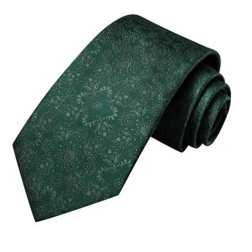 Image of Dubulle Mens Tie and Lapel Pin Paisley Striped Floral Necktie for Men Pocket Square Cufflinks 4PCS Set Wedding Party