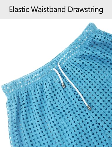 FEOYA Men Sheer Pants See Through Low Waist Pajama Bottoms Mesh Workout Pants with Drawstring4