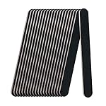 20 Pack 100/180 Grit Nail Files, Black Professional Reusable Emery Boards Nail File, Manicure Tool Suitable for Both Acrylic and Natural Nails