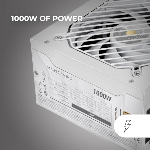 MPB1000SIM, Alimentatore Full Modular ATX 1000W, 7 Anni Garanzia, 80Plus Gold 90%, Ventola SI Extreme Silence 140mm, Tecnologie AI2-RPM, Condensatori Giapponesi, Bianco - Alimentatore - Immagine 1