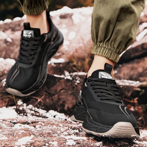 and Trendy Men's Waterproof Cloth Hiking Sports Shoes. Suitable for Outdoor Activities Like Mountain Climbing, Hiking, Fitness, Walking, as Well as Daily outings (Green,9)2